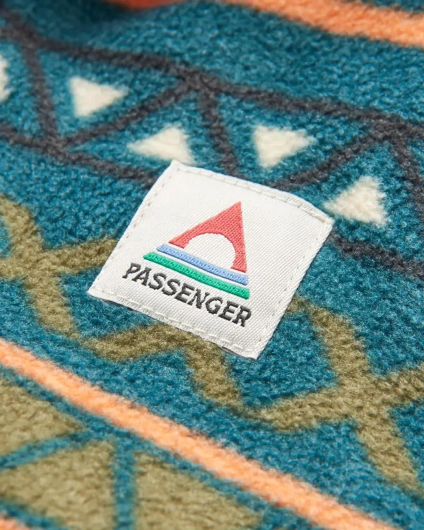 Best Floris van Bommel Adrift Recycled Polar Fleece Retro Geo Mediterranean