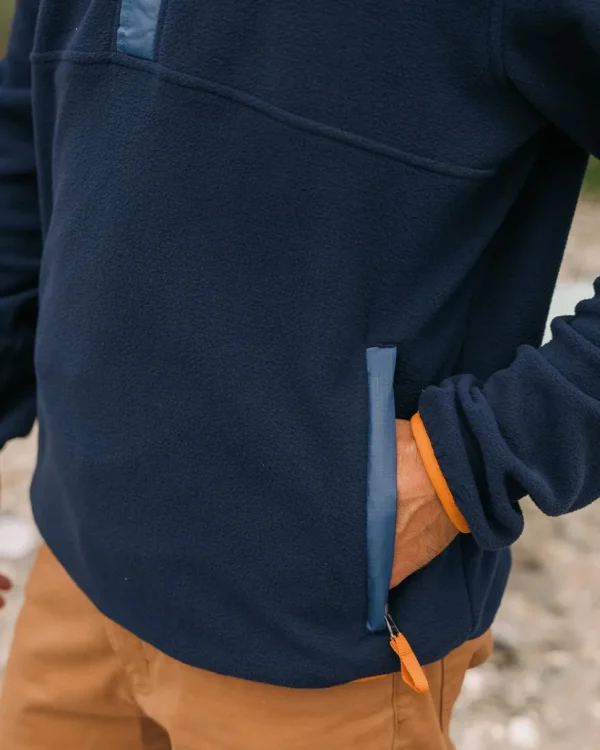 Discount Floris van Bommel Adrift Recycled Polar Fleece Deep Navy