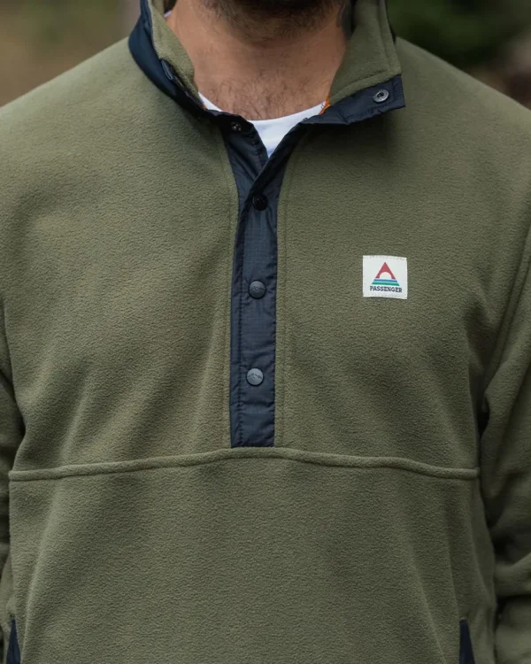 Fashion Passenger Adrift Recycled Polar Fleece Khaki