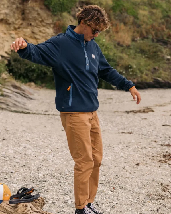 Discount Floris van Bommel Adrift Recycled Polar Fleece Deep Navy