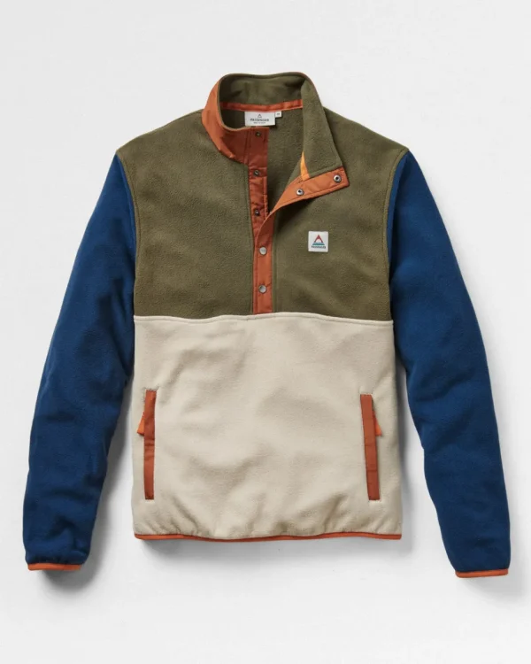 Cheap Passenger Adrift Recycled Polar Fleece Khaki/Oatmeal