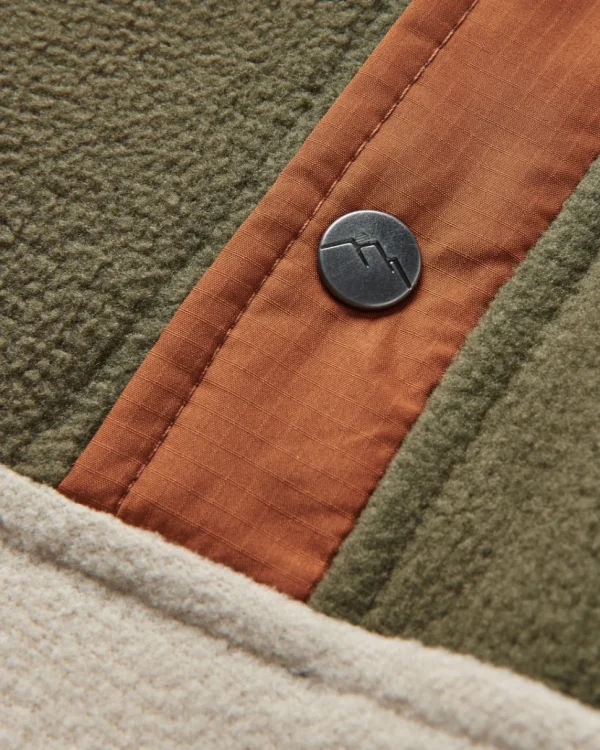 Cheap Passenger Adrift Recycled Polar Fleece Khaki/Oatmeal