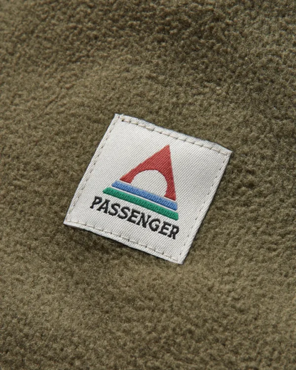 Cheap Passenger Adrift Recycled Polar Fleece Khaki/Oatmeal