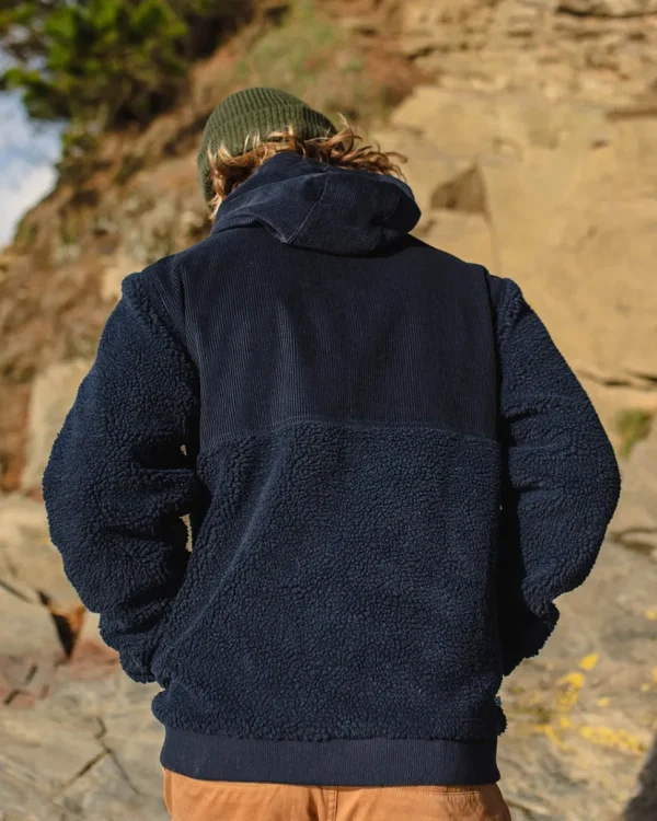 Flash Sale Floris van Bommel Adventure Recycled Deep-Pile Sherpa Fleece Deep Navy