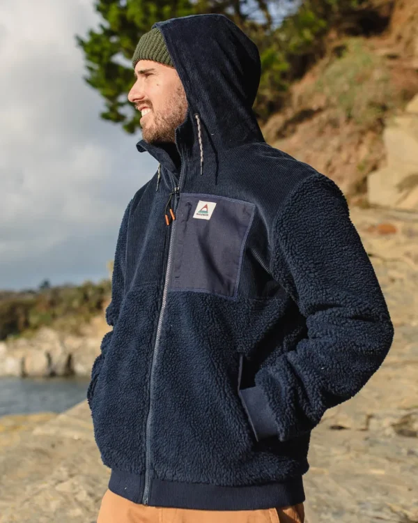 Flash Sale Floris van Bommel Adventure Recycled Deep-Pile Sherpa Fleece Deep Navy