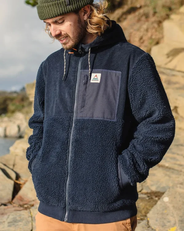 Flash Sale Floris van Bommel Adventure Recycled Deep-Pile Sherpa Fleece Deep Navy
