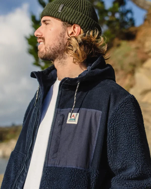 Flash Sale Floris van Bommel Adventure Recycled Deep-Pile Sherpa Fleece Deep Navy