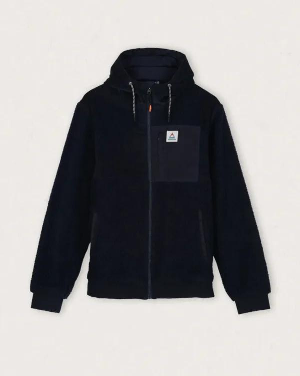 Flash Sale Floris van Bommel Adventure Recycled Deep-Pile Sherpa Fleece Deep Navy