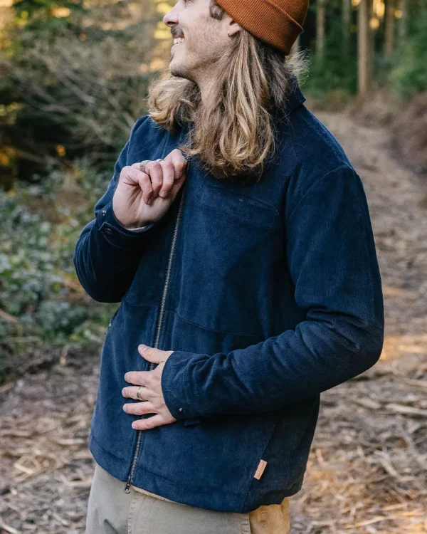 Best Floris van Bommel Alder Cord Jacket Deep Navy