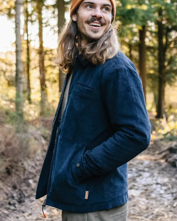 Best Floris van Bommel Alder Cord Jacket Deep Navy