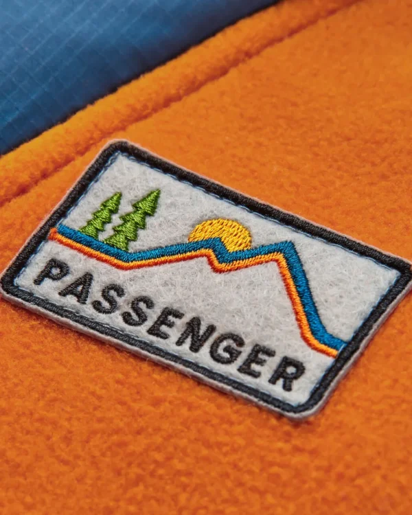 Discount Passenger Alexander Recycled Polar Hooded Fleece Sunrise Orange