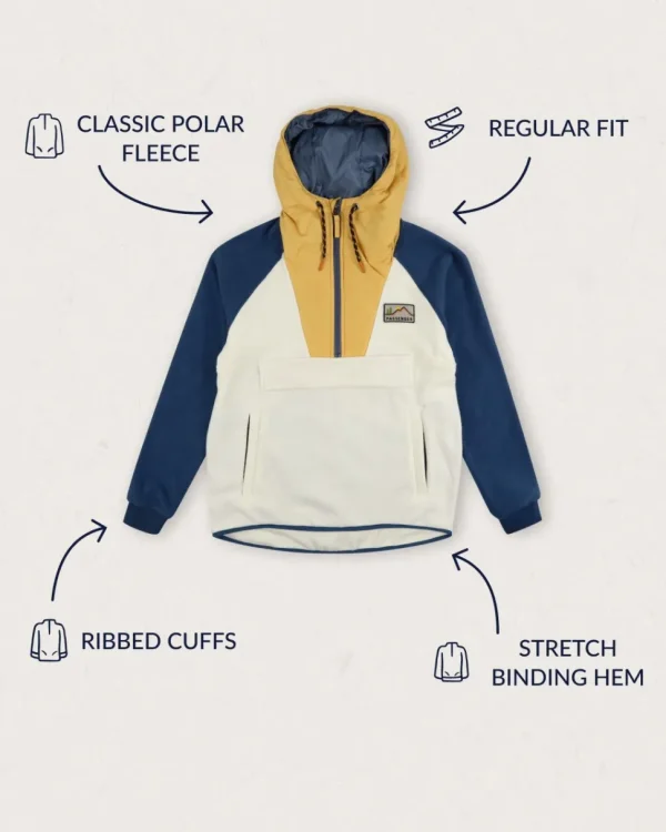 Sale Passenger Alexander Recycled Polar Hooded Fleece Egret