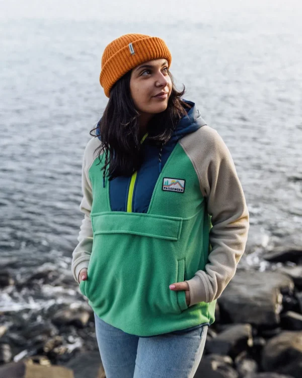 Online Passenger Alexander Recycled Polar Hooded Fleece Green Spruce