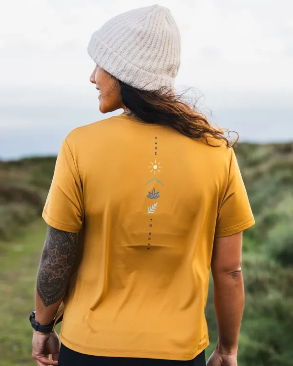 Discount Passenger Align Active Recycled T-Shirt Dusty Ochre