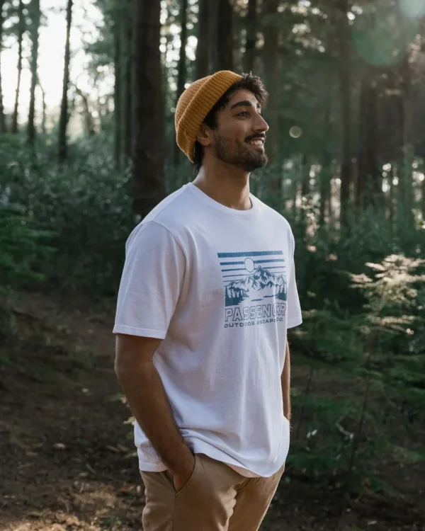 Sale Passenger Alp Recycled Cotton T-Shirt White