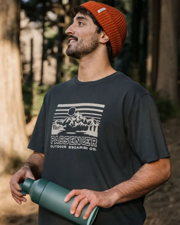 Outlet Passenger Alp Recycled Cotton T-Shirt Black