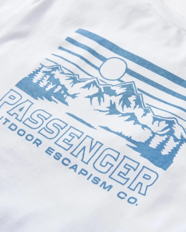 Sale Passenger Alp Recycled Cotton T-Shirt White