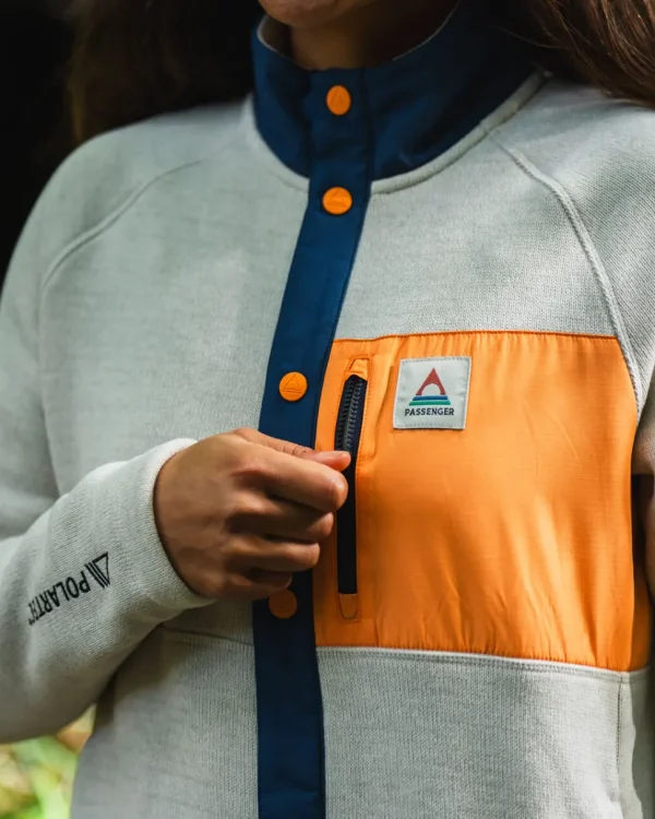 Clearance Passenger Amber Recycled Polartec® Fleece Vintage White