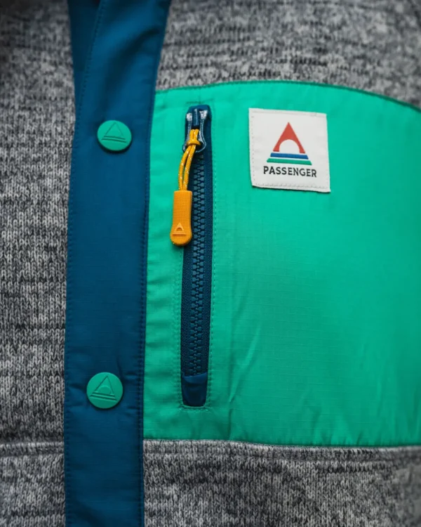 Outlet Passenger Amber Recycled Polartec® Fleece Grey Marl