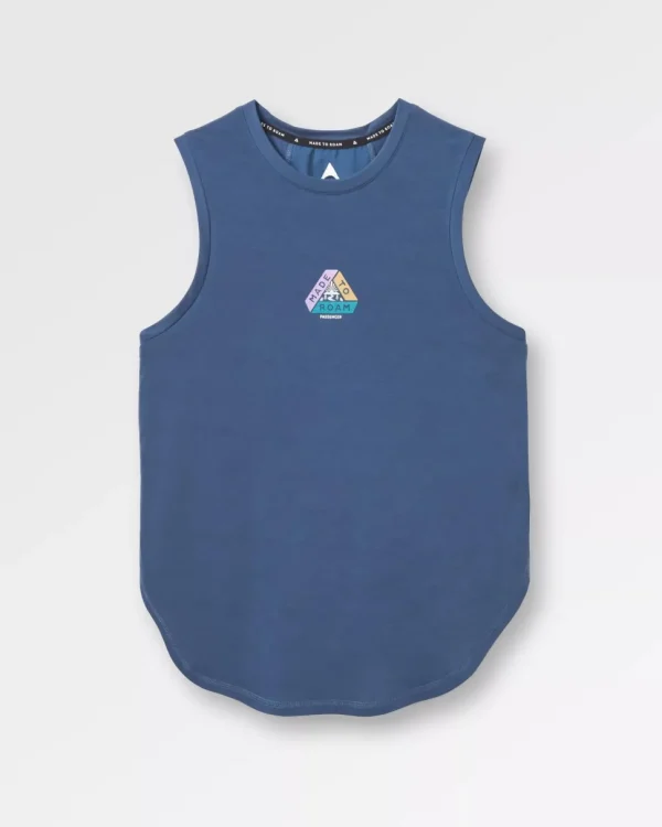 New Passenger Asana Recycled Active Vest Dark Denim