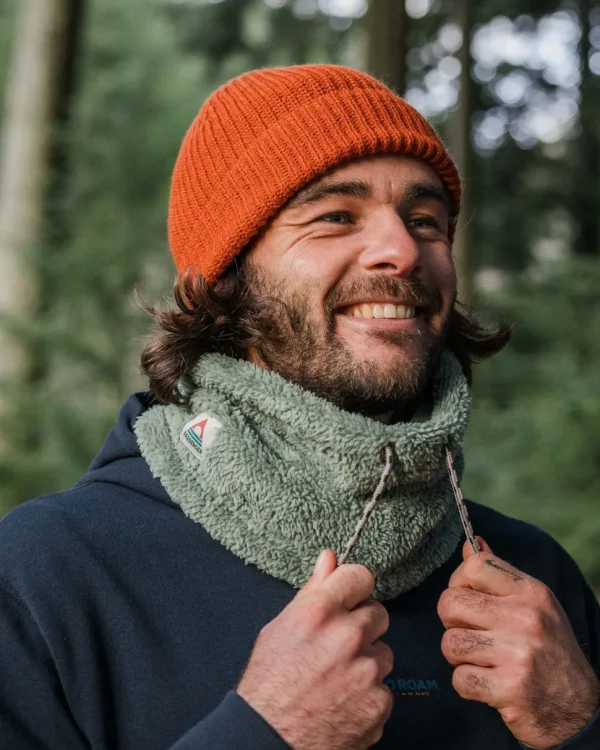 Best Floris van Bommel Ash Recycled Sherpa Fleece Snood Pistachio
