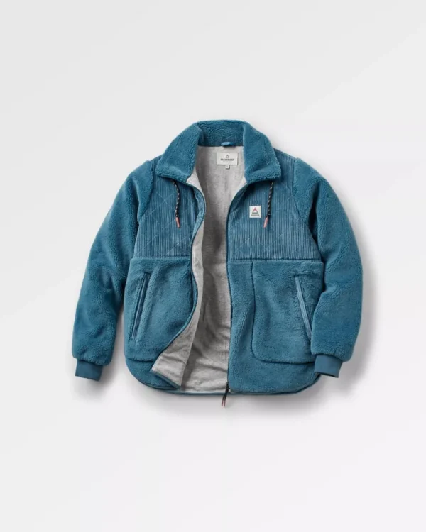 Cheap Passenger Awaken Recycled Deep-Pile Sherpa Fleece Washed Blue