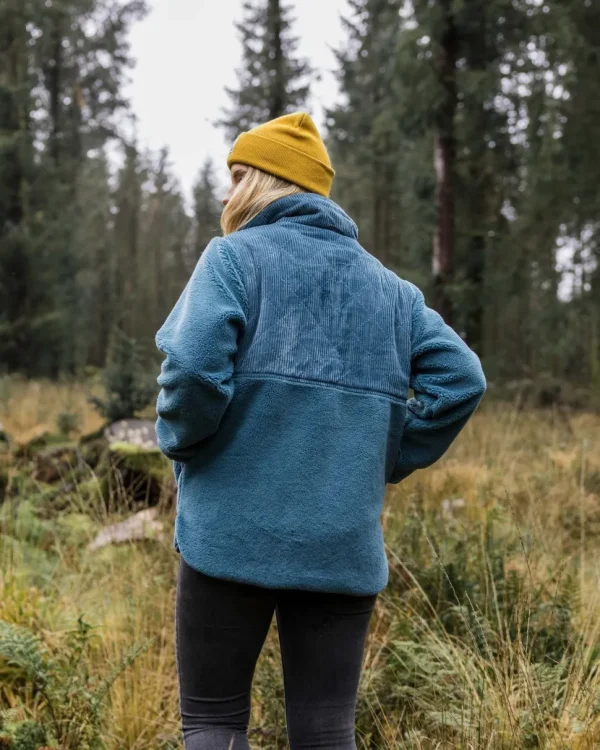 Cheap Passenger Awaken Recycled Deep-Pile Sherpa Fleece Washed Blue