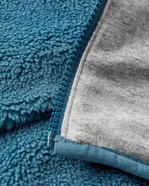 Cheap Passenger Awaken Recycled Deep-Pile Sherpa Fleece Washed Blue