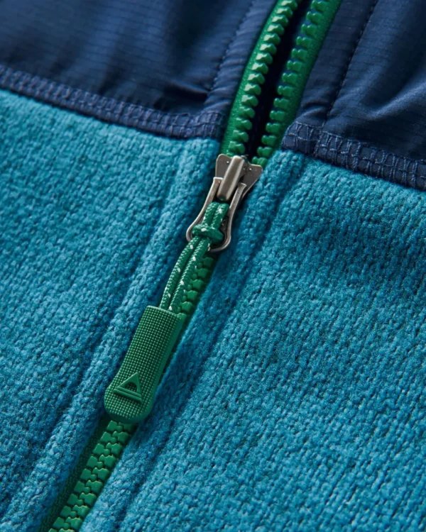 Shop Floris van Bommel Backroads Recycled Polartec® Fleece Blue Steel Marl