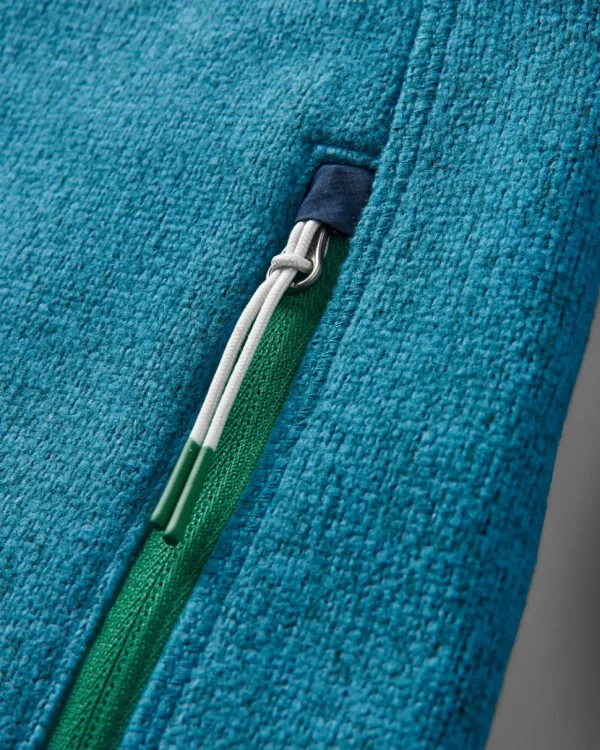 Shop Floris van Bommel Backroads Recycled Polartec® Fleece Blue Steel Marl