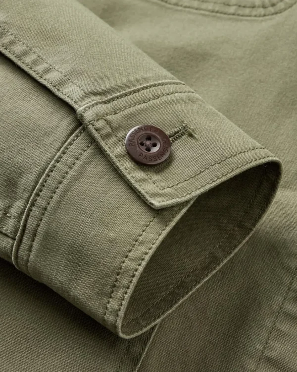 Fashion Passenger Balsa Canvas Overshirt Khaki