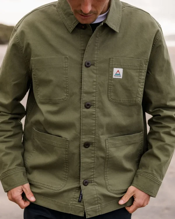Fashion Passenger Balsa Canvas Overshirt Khaki