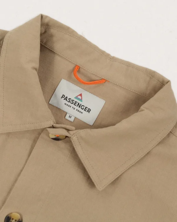 Discount Passenger Balsa Organic Cotton Overshirt Biscuit