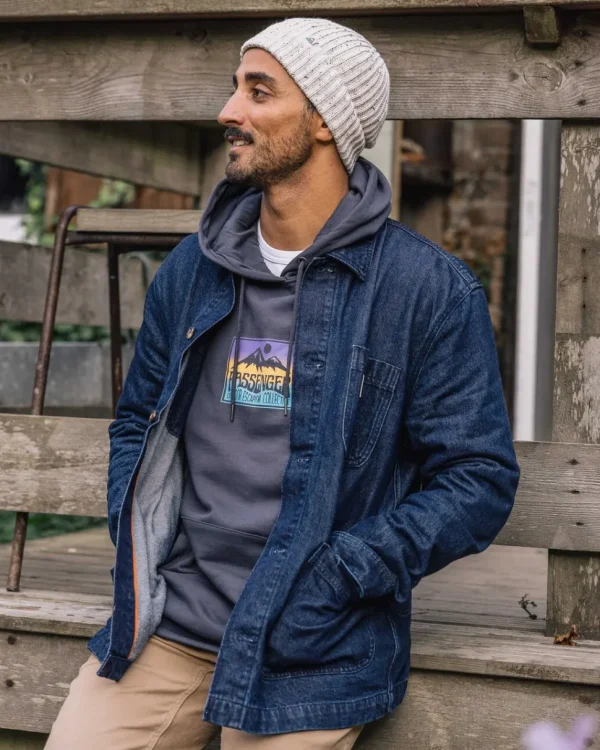New Passenger Balsa Organic Denim Overshirt Denim Blue