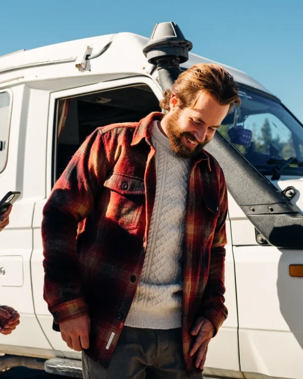 New Passenger Barren Heavyweight Overshirt Wine