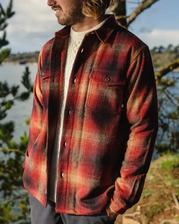 New Passenger Barren Heavyweight Overshirt Wine