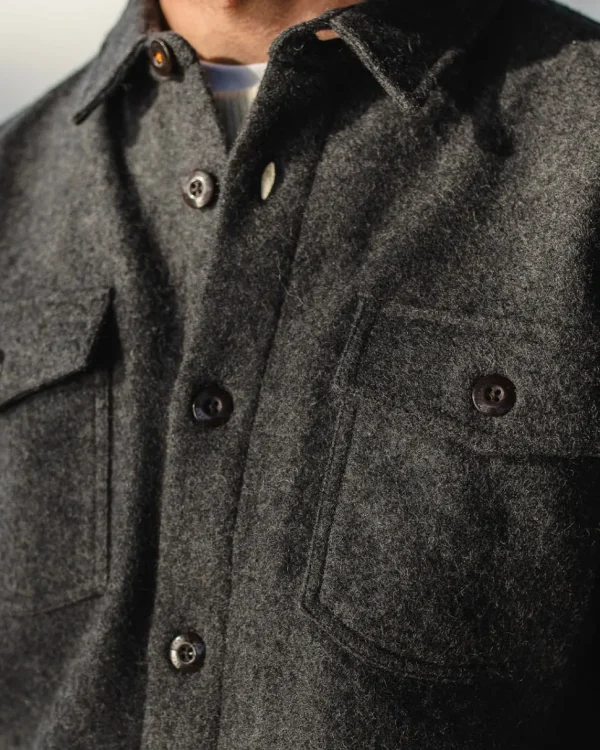 Best Sale Floris van Bommel Barren Overshirt Grey Marl