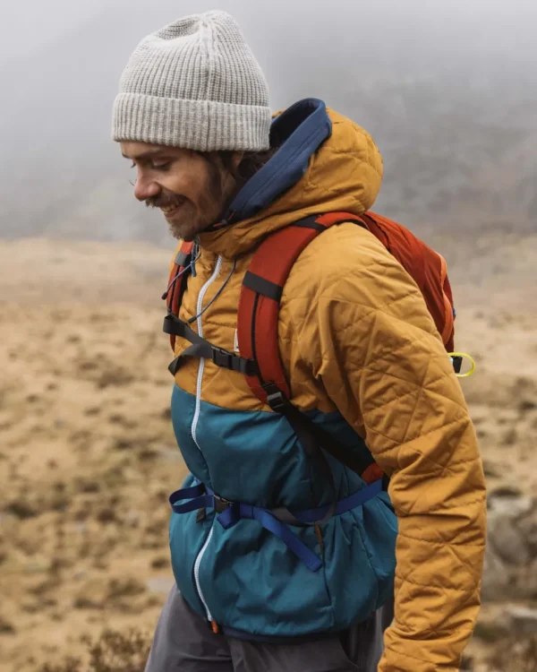 Online Passenger Base Recycled Thermore® Insulated Jacket Dusty Ochre/ Corsair Blue