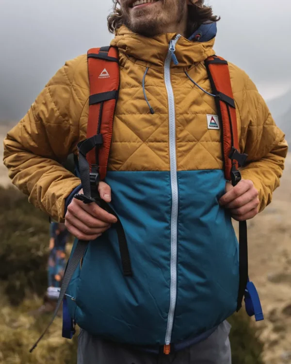 Online Passenger Base Recycled Thermore® Insulated Jacket Dusty Ochre/ Corsair Blue