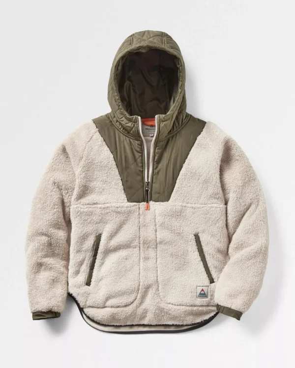 Outlet Passenger Beaumont Recycled Sherpa Hooded Fleece Warm Ivory