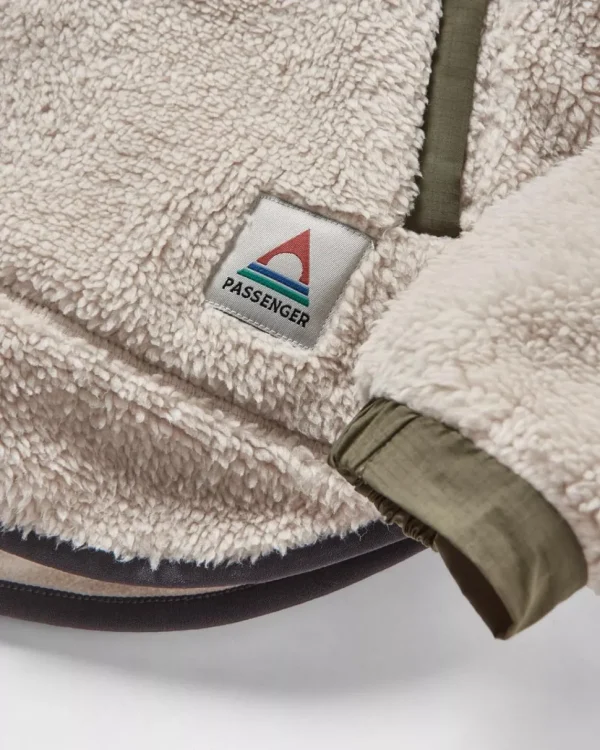 Outlet Passenger Beaumont Recycled Sherpa Hooded Fleece Warm Ivory