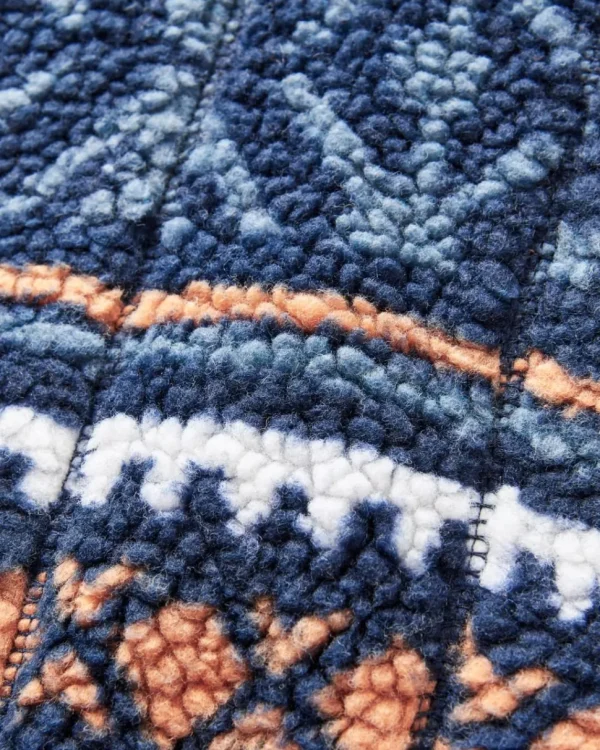 Flash Sale Passenger Beaumont Recycled Sherpa Hooded Fleece Homespun Stripe Navy