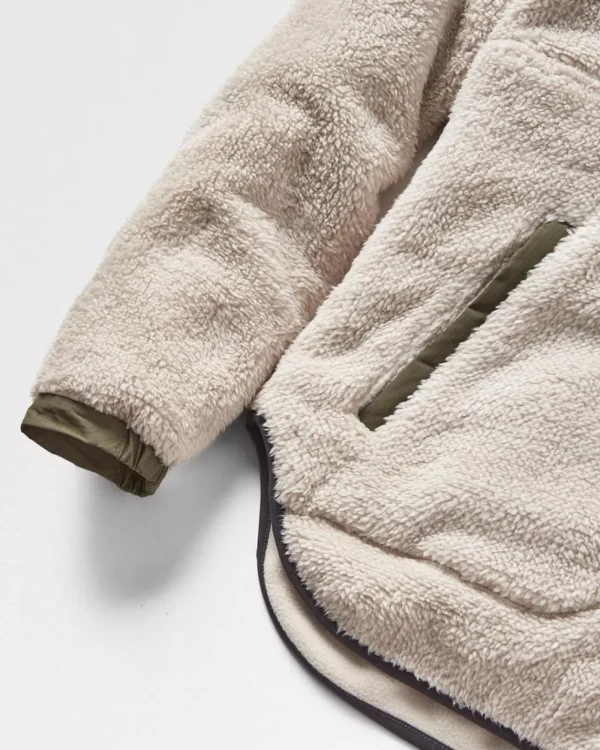 Outlet Passenger Beaumont Recycled Sherpa Hooded Fleece Warm Ivory