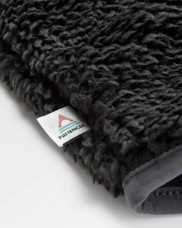 Flash Sale Passenger Beaumont Recycled Sherpa Hooded Fleece Black