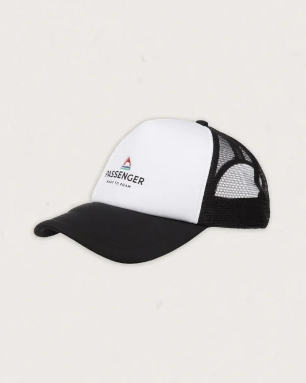 Cheap Passenger Beechey Snapback Trucker Cap Black/White