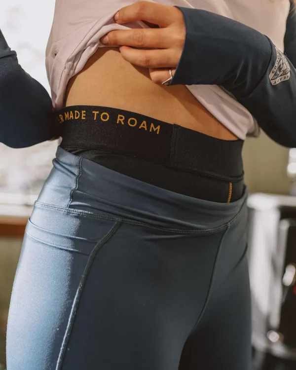 Best Passenger Blossom Recycled Base Layer Leggings Deep Navy