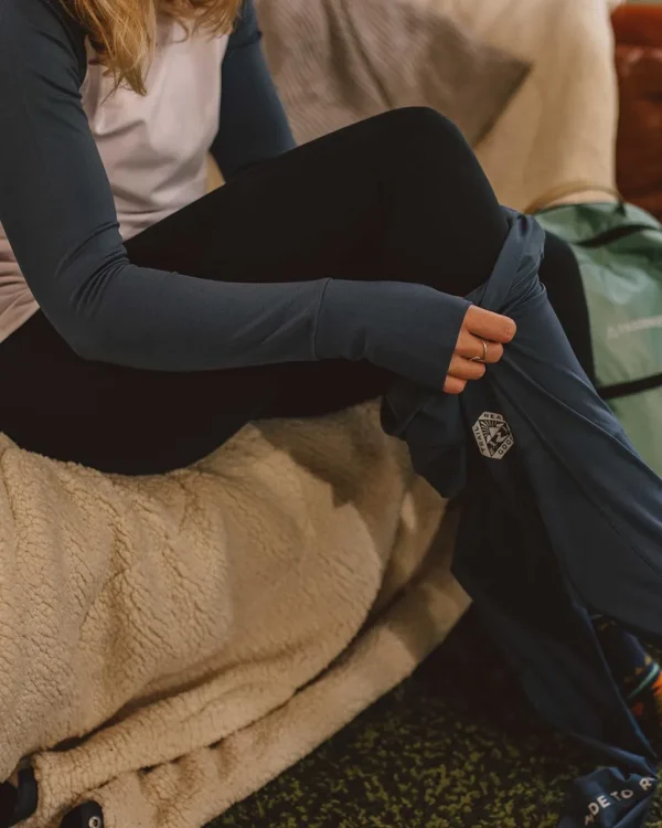 Best Passenger Blossom Recycled Base Layer Leggings Deep Navy