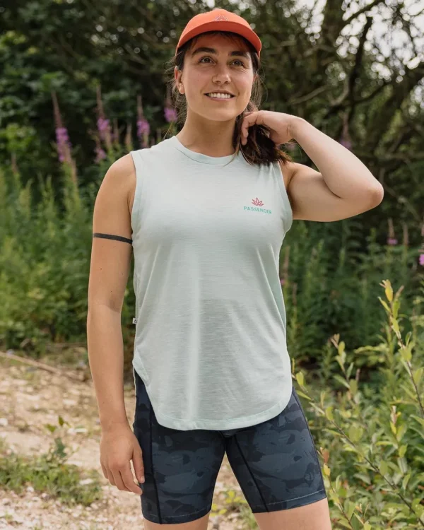 Best Sale Passenger Blue Bird Recycled Active Tank Top Mint Green