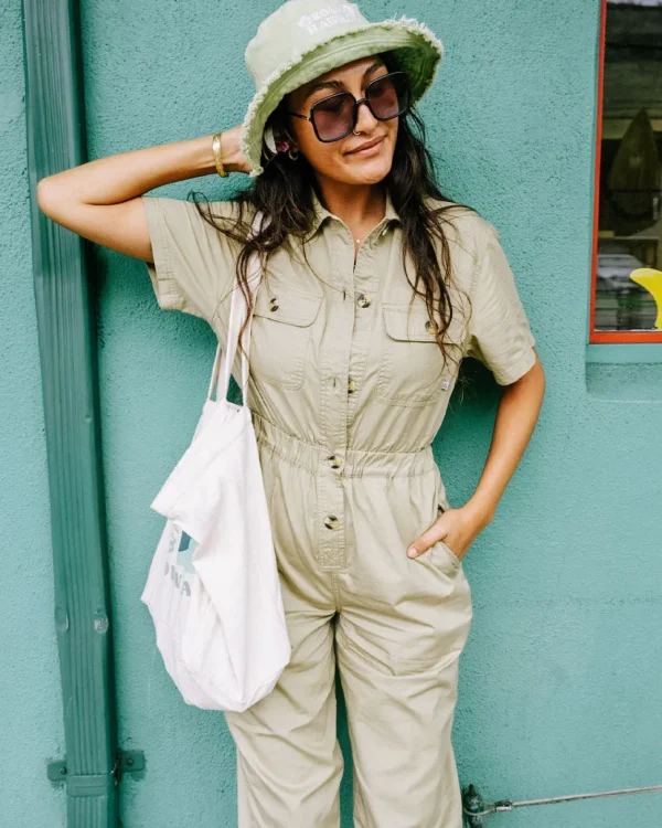 Clearance Passenger Bluebell Organic Cotton Boiler Suit Biscuit