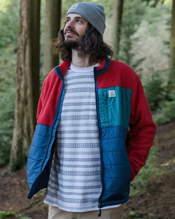 Discount Floris van Bommel Born Explorer Recycled Polar-Lined Sherpa Fleece Cardinal